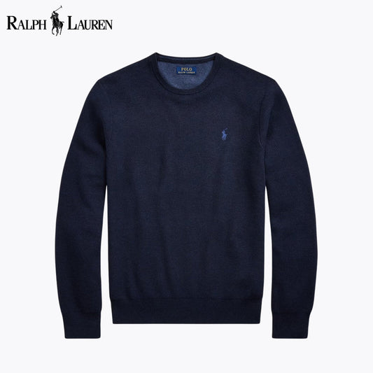 RL Mesh-Knit Cotton Crewneck Sweater RL Mesh-Knit Cotton Crewneck Sweater